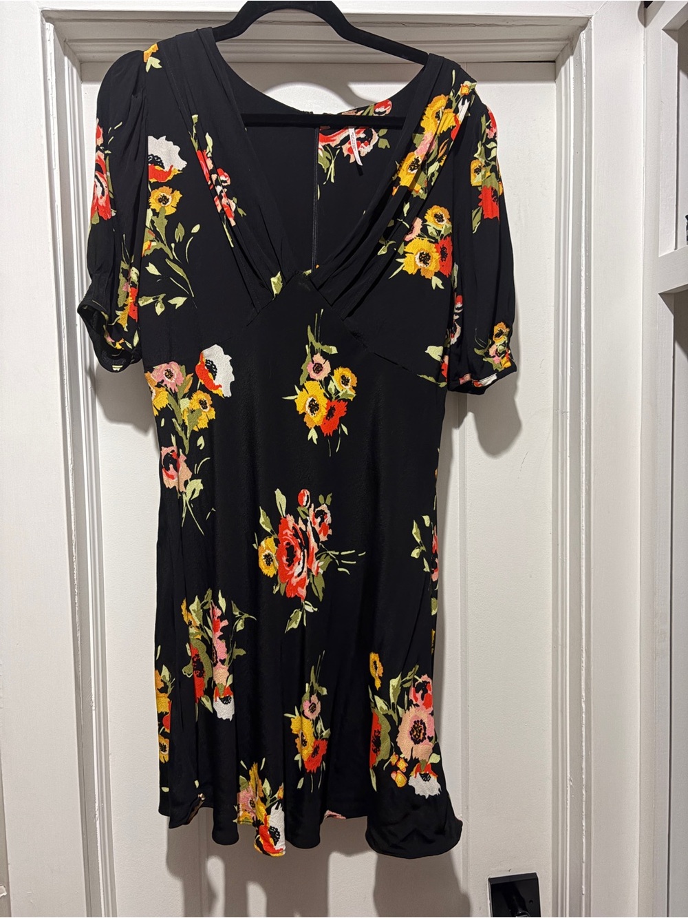 Free People Garden Floral Dress Black size 8